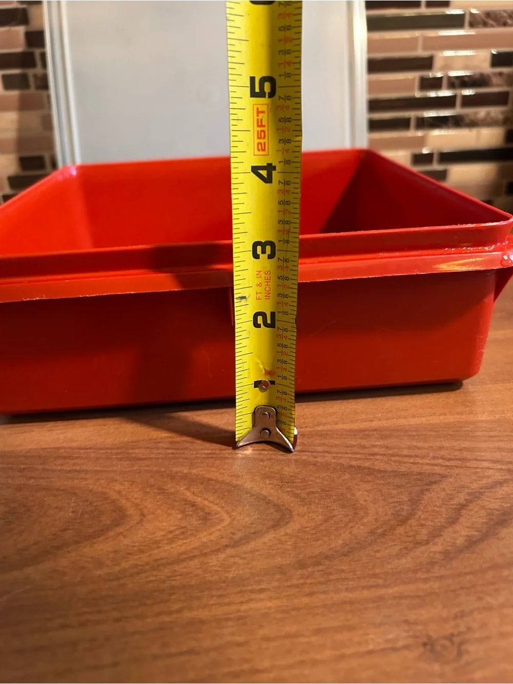 Vintage Tupperware Paprika 9x9” Square Food Storage Container